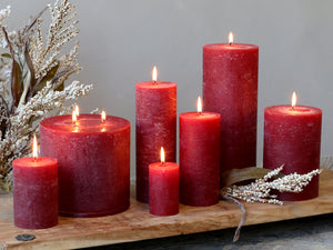 Macon pillar Candle Red