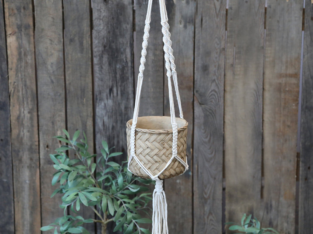 Macramé braided holder with Corte braided Flowerpot