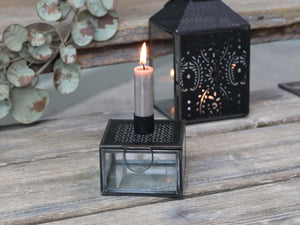 Glass Box Candlestick inc Candle