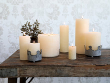 Load image into Gallery viewer, Macon Rustic Pillar Candle Cream
