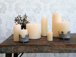 Macon Rustic Pillar Candle Cream