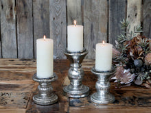 Load image into Gallery viewer, Candlestick with grooves for a pillar candle (Candle included)
